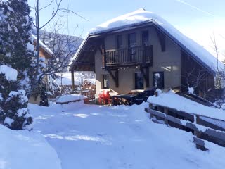les Orres chalet Pelve Sud l'hiver à la montagne